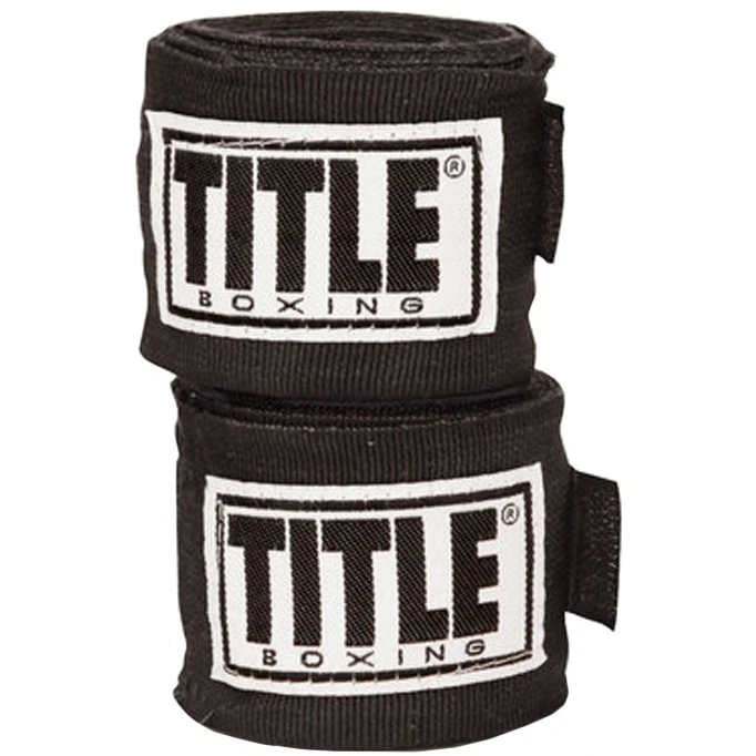 Title Boxing 180" Semi Elastic Mexican Handwraps - Black - Image 1 of 1
