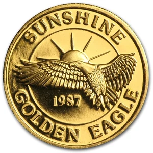 1 oz Gold Round - Sunshine Minting/Mining (Golden Eagle) - Picture 1 of 2