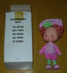 PASTEL CORTO DE FRESA FRAMBUESA TART 1979-81 EDICIÓN TEMPRANA CAJA BLANCA KENNER - Imagen 1 de 3