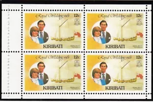 (71524) Kiribati MNH Princess Diana Royal Wedding Booklet Pane u/m mint 1981 - Picture 1 of 1