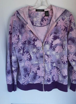 Chaqueta deportiva vintage con capucha de Jason Maxwell talla: M color: púrpura/rosa A285 Foto 1 de 4