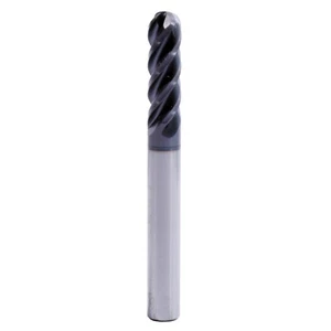 Molino final de carburo nariz de bola de 1/8"" diapositiva 3/8"" LOC 4 FLAUTA PARA ACERO ALTO VENTA EN EE. UU. - Imagen 1 de 4