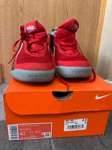 Nike Team Hustle D10 Red/Black Youth Mid Athletic Shoes, Size 4.5Y - Picture 1 of 4