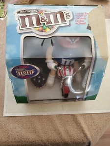 Red White & Blue M&M's M&Ms USA Motorcycle Dispenser Mars Chocolate NIB - Picture 1 of 5