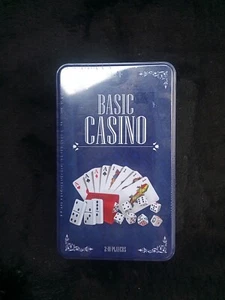 Basic Casino Game Pack Poker Yahtzee Domino NEW Tin Edition - Picture 1 of 4