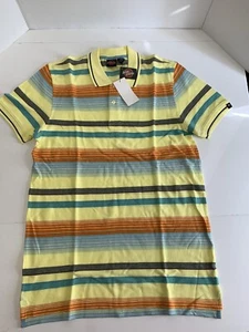 Auténtica CAMISETA POLO NICK RISK Para Hombres Amarillo Azul MULTICOLOR ¡Top XL! - Imagen 1 de 6