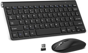 Slim Ergonomic Keyboard & Portable Silent Mouse PINKCAT _ Windows, Mac & Android - Picture 1 of 13