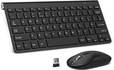 Slim Ergonomic Keyboard & Portable Silent Mouse PINKCAT _ Windows, Mac & Android - Image 1 of 4
