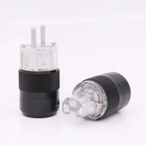 Highend-Hifi SCHUKOSTECKER / KALTGERÄTEBUCHSE vernickelt oder RHODINIERT - Picture 1 of 5