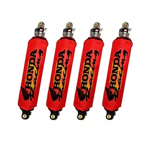 "Red Shocks Covers for Honda Fourtrax Foreman Rincon Rubicon ATV Set 4" - Picture 1 of 9