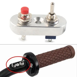 7/8" CNC Handlebar Mini Dual Toggle Switch Push Button Fit Horn Headlight ON-OFF - Picture 1 of 8