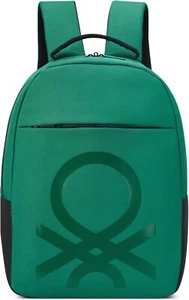 Nuovo zaino United Colors of Benetton, verde, custodia per laptop da 15,6 pollici - Foto 1 di 7