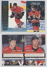 1999-00 Pacific Omega Gold /299 Mike Fisher Andre Roy #166