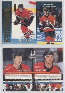 1999-00 Pacific Omega Gold /299 Mike Fisher Andre Roy #166