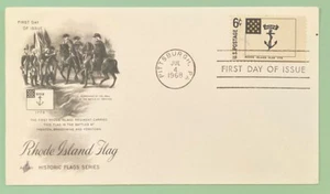 Sc 1349 6c 1968 Historic Flags Rhode Island FDC ArtCraft Cachet - Picture 1 of 2