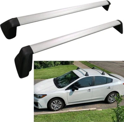 Roof Rack Cross Bars for 2017-2023 Subaru Impreza Roof Silver Luggage Carriers  - Image 1 of 4