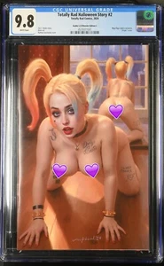 CGC 9.8 NEAR MINT/MINT Totally Rad Nthan Lorenzana HARLEY QUINN Full Chase - Picture 1 of 2