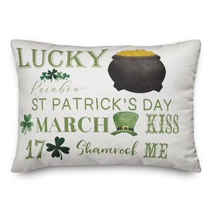 Creative Products St. Patrick's Day Words 20 x 14 Spun Poly Pillow - Picture 1 of 3