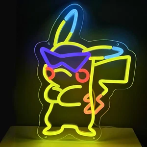 Letrero de neón de anime Pokemon Pikachu - Imagen 1 de 2