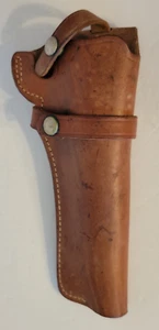 Vintage Smith & Wesson Leather Holster 21 06 Nickel Snaps Right Hand 6” N Frame - Picture 1 of 18