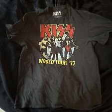 KISS LOVE GUN WORLD TOUR 1977 T SHIRT / SIZE LARGE 
