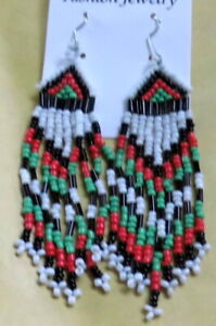 Ohrhänger Perlen Earrings Beads Ohrringe Indianer Western Indianerschmuck x