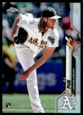 2020 Topps Chrome REFRACTOR RC A.J. Puk Rookie Oakland Athletics #116 R39 - Image 1 of 2