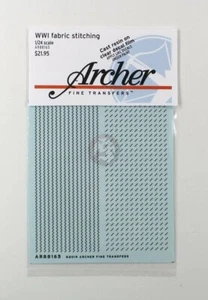 Costura de tela de fuselaje Archer 1/24 para aviones de la Primera Guerra Mundial (2 estilos) AR88165 - Imagen 1 de 1