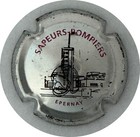 Capsule de champagne ancienne commemo Sapeur Pompiers Epernay - acier - H10504.d