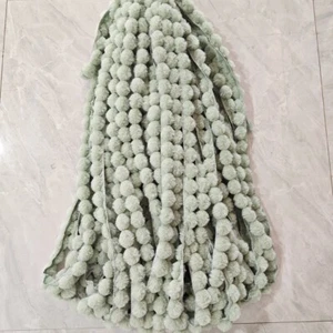 5M DIY Faux Fur Pom Pom Bobble Edge Trim Ball Ribbon Craft Clothing Sewing Trim - Picture 1 of 19