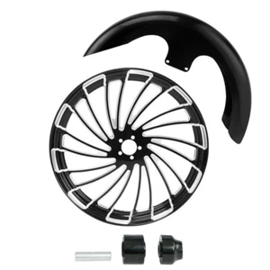 21'' Front Fender Wheel Rim Single Disc Hub Fit For Harley Touring 2008-2013 CNC - Picture 1 of 12