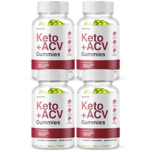 Keto + ACV 500mg For Advanced Weight Loss Support Gummies - 4 Bottles - Picture 1 of 3