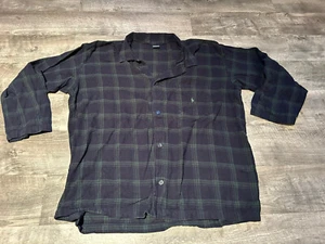 Polo Ralph Lauren Men's Sleepwear Shirt Long Sleeve Plaid Pony Logo Flannel L/XL - Picture 1 of 6