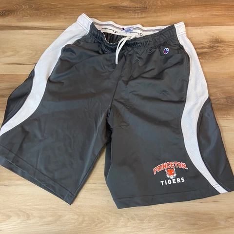 Princeton Tigers Basketball Shorts Mens XL Champion Gray Drawstring Cover