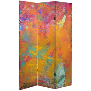 6 ft. Tall Double Sided Color Wheel Canvas Room Divider - Picture 1 of 1