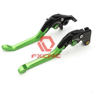 Green 5D Aniti-Foldable Rhombus Brake Clutch Levers For Aprilia TUONO/R 2003-10 - Picture 1 of 12