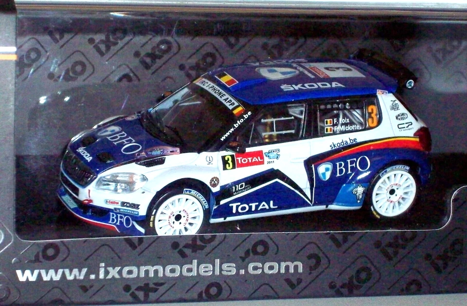 IXO 1/43 RAM478 SKODA FABIA S2000 #3 F.LOIX/F.MICLOTTE Winner YPRES RALLY 2011 - Immagine 1 di 4