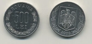 Romania 500 Lei 2000 KM 145 UNC Uncirculated Aluminum - Picture 1 of 3