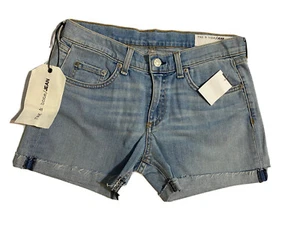 RAG & BONE Cuffed Raw Hem BOYFRIEND WILEY SHORT Size 27 NEW - Picture 1 of 13