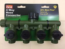 DO IT BEST Poly 4-Way Connector Hose Shutoff Manifold