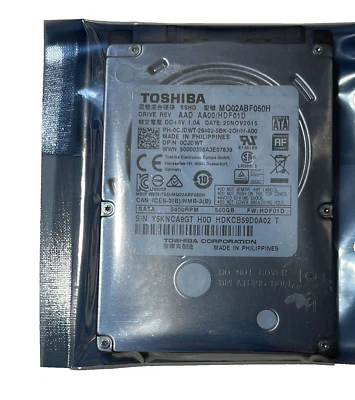 MQ02ABF050H TOSHIBA   500GB Hybrid Hard Drive SSHD 9.5mm 2.5" SATA 5400RPM - Image 1 of 2