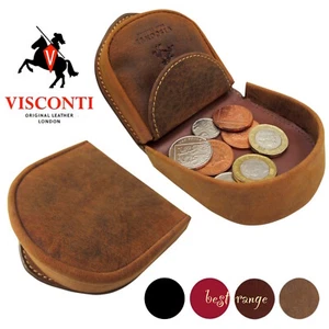Bandeja de monedas Cartera Cuero Real Herradura Billetera Unisex Visconti Nuevo en Caja TRY6 - Imagen 1 de 17