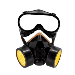 Halloween Respirator Mask Goggles Kit Twin Cartridge Spray Paint NEW Fancy Dress - Picture 1 of 10