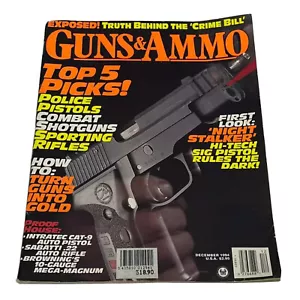 Vintage Guns & Ammo MAGAZINE,DECEMBER 1994,Police Pistols,Combat Shotguns,Rifles - Foto 1 di 12