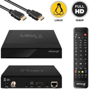 Amiko Mira X HiS-2000 Full HD Linux Dolby Digital LAN 1x DVB-S2X Sat-Receiver - Bild 1 von 7
