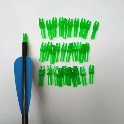 30pcs Arrow Nocks Green Push-in 6mm Archery Accessory DIY Compound Recurve Bow - Image 1 of 4