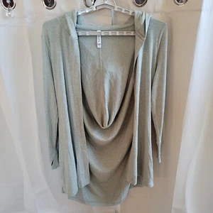 Athleta Harmony Halstuch groß grün Kapuze Longline lässig Daumenloch bequem 17483x - Bild 1 von 9