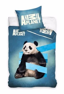 PANDA ANIMAL PLANET PARURE DE LIT PARURE HOUSSE DE COUETTE 160x200 + TAIE 70x80 - Picture 1 of 2