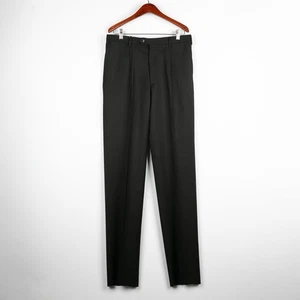 Neu mit Etikett $ 1175 Brioni Canazei Hose reine Wolle schwarz 38 US/48IT - Bild 1 von 12