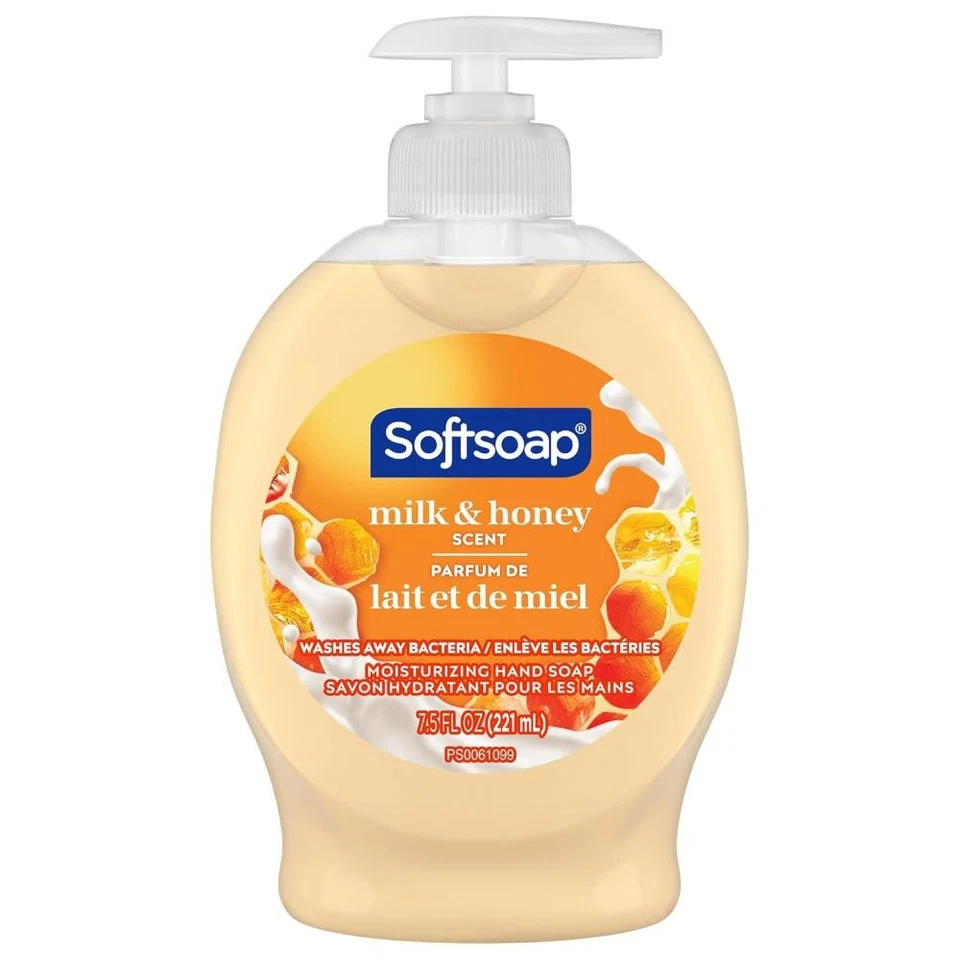 Pack of (3) New Softsoap Milk Protein & Honey Moisturizing Hand Soap 7.5 oz - Image 1 of 1